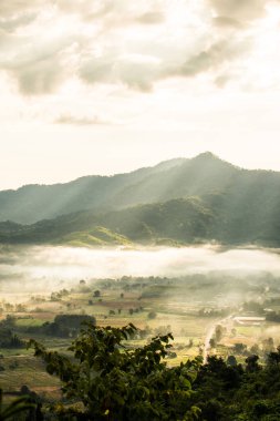 Phu Langka Ulusal Parkı, Tayland Güzel Dağ Manzarası.