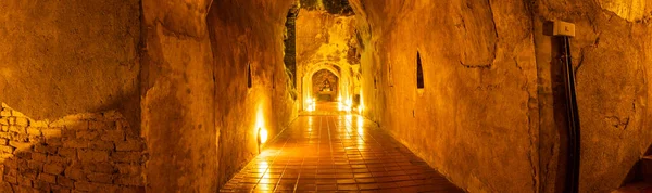 Panorama Ancient Tunnel Wat Umong Chiang Mai Province — Stockfoto