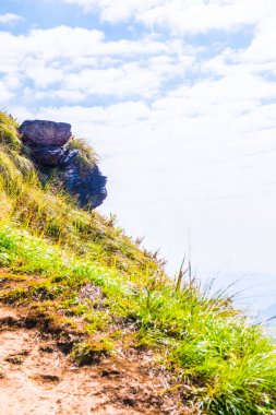 Tayland 'ın Chiangrai eyaletindeki Phu Chi Fa Manzarası' nda Dağ Manzarası.