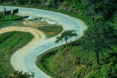 Chiangrai, Tayland 'da Doi Pha Tang yolu..