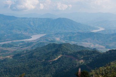 Chiangrai Eyaleti, Tayland 'da Doi Pha Tang' da Top View.