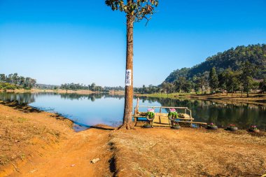 Tayland 'ın Chiangmai eyaletinde göl manzarası.