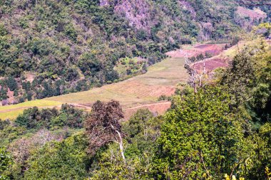 Tayland 'ın Chiangmai bölgesindeki dağların görüş açısı.