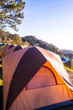 Tayland 'da, dağda kamp alanı..