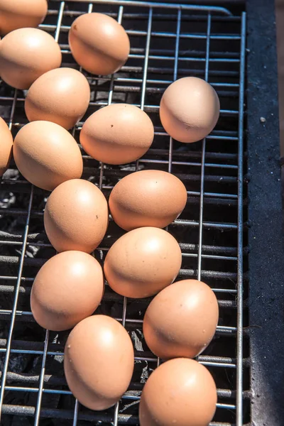 Huevos Brasa Estilo Tailandés Tailandia —  Fotos de Stock