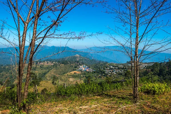 Vista Sulle Montagne Alla Ban Nor Lae Operations Base Thailandia — Foto Stock