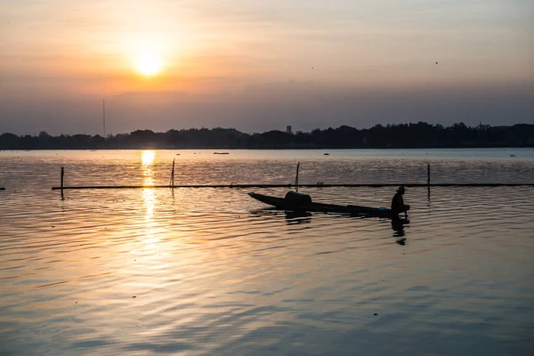 stock image Kwan Phayao lake in morning time, Thailand.