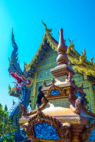 Świątynia Rong Sua Ten Prowincji Chiang Rai Tajlandia — Zdjęcie stockowe