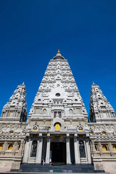 stock image Bodh Gaya replica in Chong Kham temple, Lampang province.