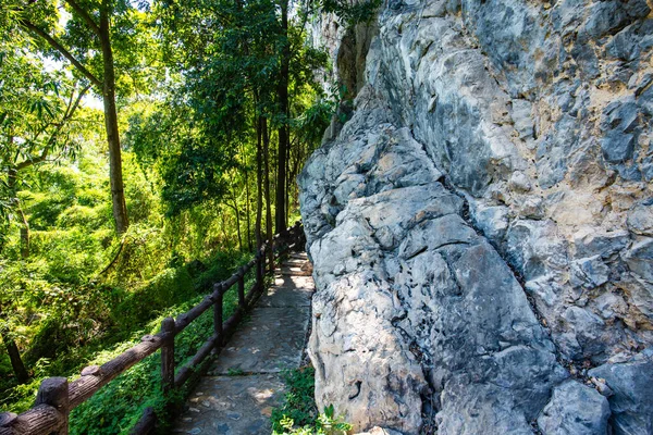 Pathway Tourist Attraction Phratupha Rock Painting Lampang Province — Zdjęcie stockowe