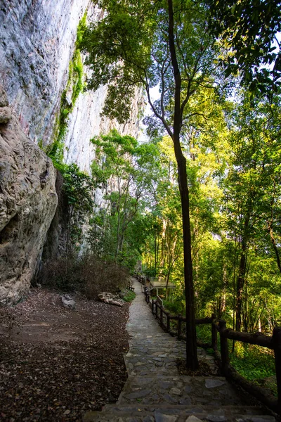 Pathway Tourist Attraction Phratupha Rock Painting Lampang Province —  Fotos de Stock