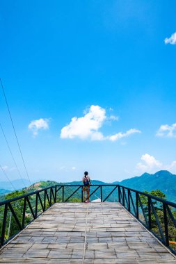 Pha Hi viewpoint  with mountain view, Chiang Rai province.