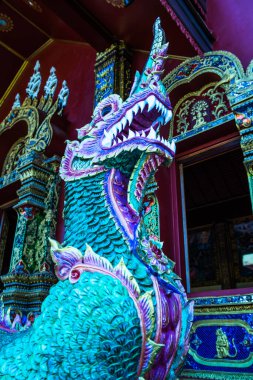 Himmapan hayvan heykeli Prayodkhunpol Wiang Kalong Tapınağı, Tayland.