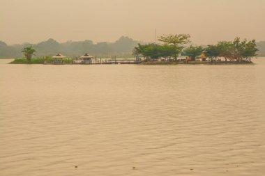 Tilok Aram temple in Kwan Phayao lake, Thailand.