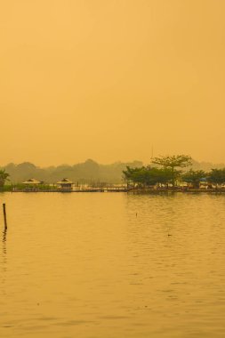 Tilok Aram temple in Kwan Phayao lake, Thailand.