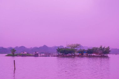 Tilok Aram temple in Kwan Phayao lake, Thailand.