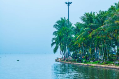 Kwan Phayao Gölü kış mevsiminde, Tayland.