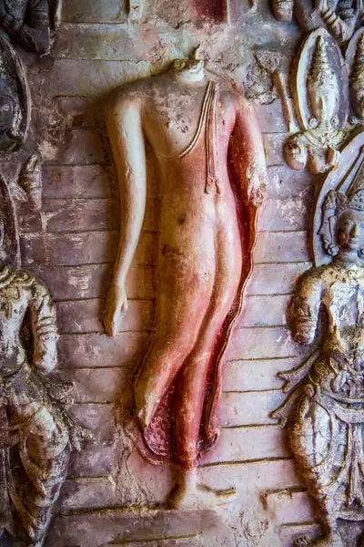 Corpo Dell Antico Buddha Nella Provincia Sukhothai Thailandia — Foto Stock