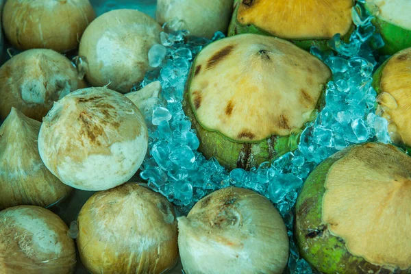 Burn Gekochte Kokosnuss Auf Eis Thailand — Stockfoto