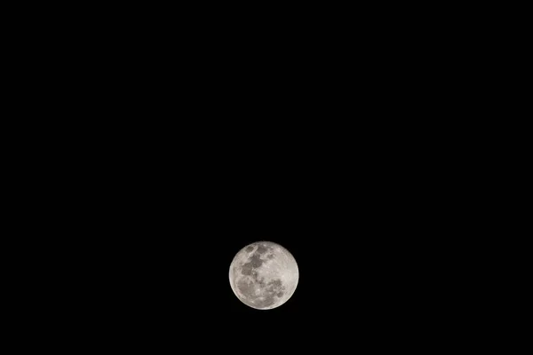 Super Moon Sötét Háttérrel Thaiföld — Stock Fotó