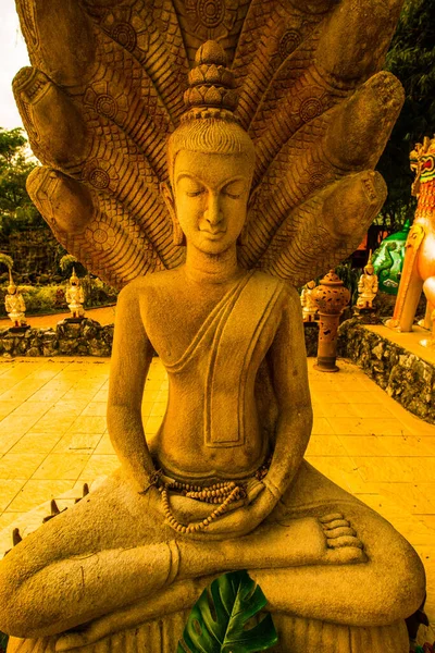 Posąg Buddy Wykonany Skały Tajlandia — Zdjęcie stockowe