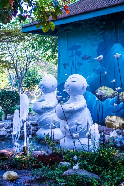 Stock image Monk statue in park, Thailand.