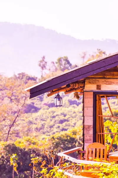 Haus Und Schöne Aussicht Auf Die Berge Phu Langka Nationalpark — Stockfoto