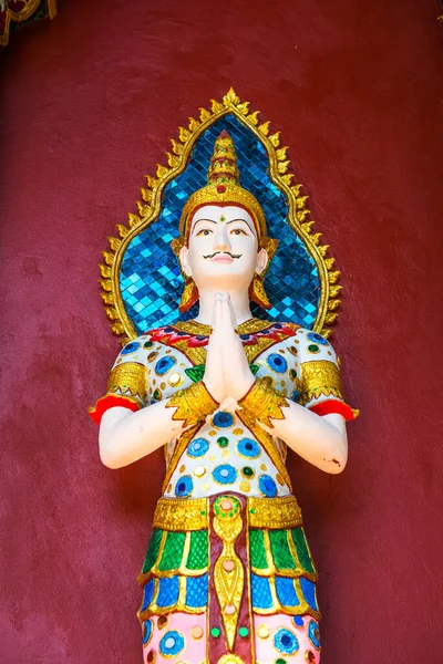 Beautiful Thai Style Angel Prayodkhunpol Wiang Kalong Temple Thailand — Stock Photo, Image
