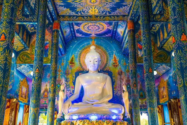Vacker Buddha Staty Rong Sua Ten Temple Thailand — Stockfoto