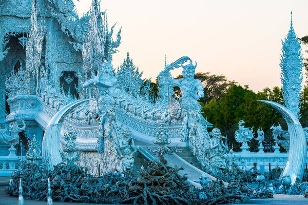 Rong Khun temple in Chiang Rai province, Thailand.