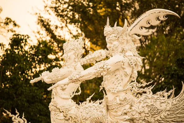 Arte Estilo Tailandés Templo Rong Khun Tailandia — Foto de Stock
