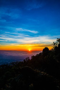 Chiang Mai city with morning sky, Thailand.