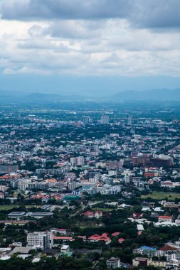 Top view of Chiangmai cityscape, Thailand.