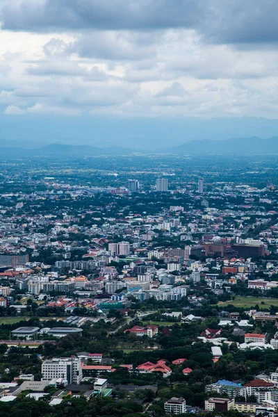Vista Dall Alto Del Paesaggio Urbano Chiangmai Thailandia — Foto Stock