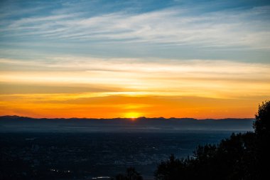 Chiang Mai şehri, gün doğumunda, Tayland.