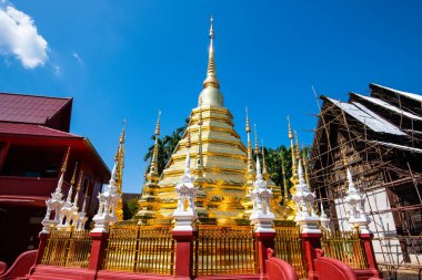 Golden pagoda in Phan Tao temple, Chiangmai province.