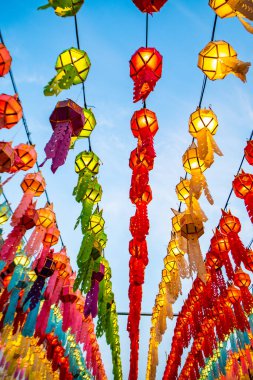 Lanna style lantern in Phra That Hariphunchai temple, Lamphun province.