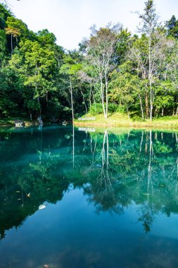 Tham Luang 'daki zümrüt havuz - Khun Nam Nang Orman Parkı, Chiang Rai.