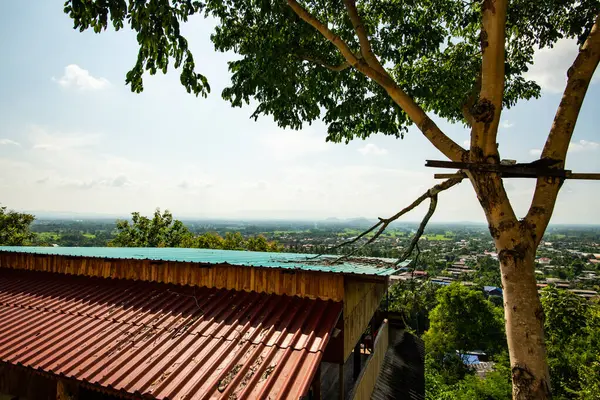 Aerial View Ban Tham Subdistrict Wat Phrathat Chom Sin Viewpoint — Foto de Stock