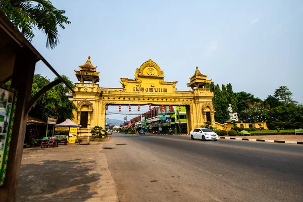 Puerta Capital Laplae Provincia Uttaradit Tailandia — Foto de Stock