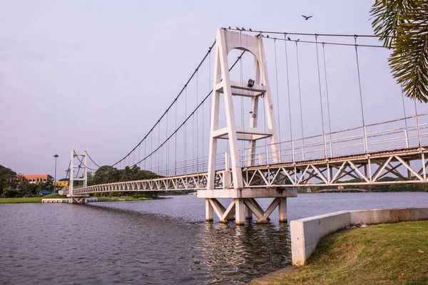 Подвесной Мост Озере Нонг Сомбун Таиланд — стоковое фото