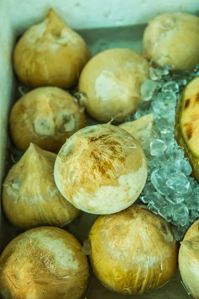 Κάψτε Μαγειρεμένα Καρύδα Στον Πάγο Ταϊλάνδη — Φωτογραφία Αρχείου