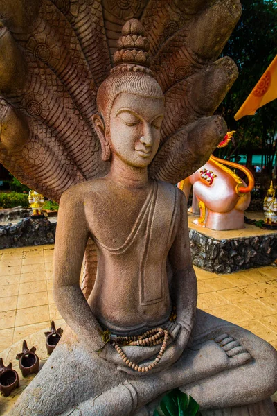 Buddha Statue Aus Fels Thailand — Stockfoto