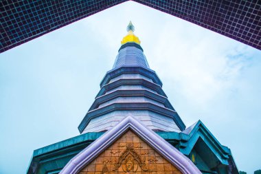 Doi Inthanon Ulusal Parkı, Tayland 'da dağda güzel bir stupa..