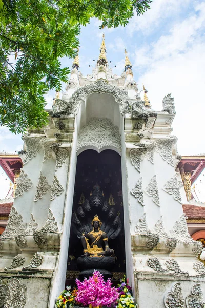 Chiangmai, Tayland 'daki Darabhirom Ormanı Manastırı' ndan Phra Chao Than Jai Mondop.