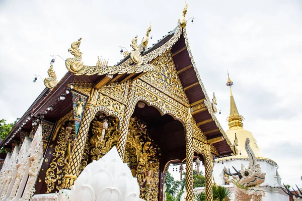 Kostel Stylu Lanna Lesním Klášteře Darabhirom Provincii Chiangmai Thajsko — Stock fotografie