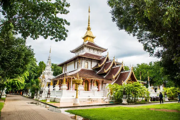 Церковь Стиле Ланны Лесном Монастыре Дарабхиром Провинции Чиангмай Таиланд — стоковое фото