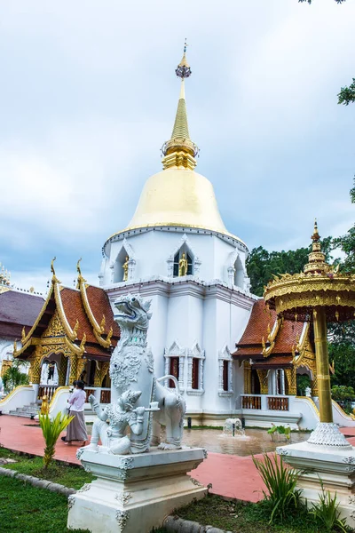 Красивая Пагода Лесном Монастыре Дарабхиром Таиланд — стоковое фото