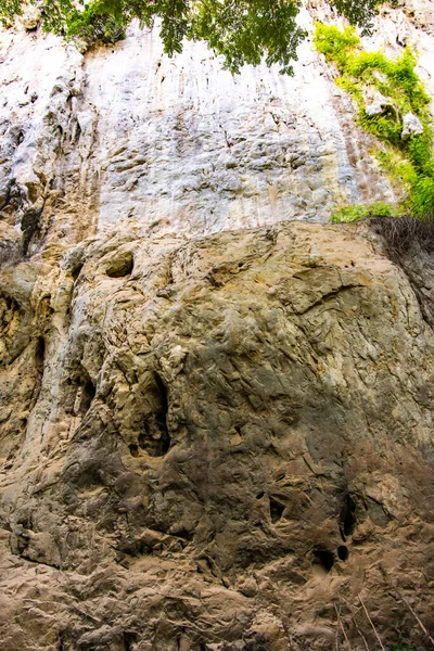 Alte Felsen Der Touristenattraktion Von Phratupha Felsmalerei Provinz Lampang — Stockfoto
