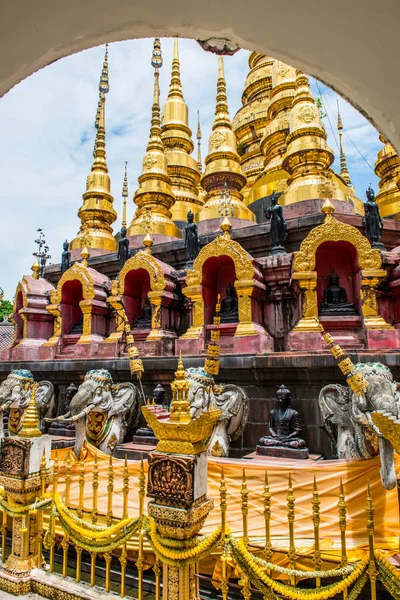Antiguas Pagodas Phra Que Suthon Mongkhon Khiri Templo Tailandia — Foto de Stock